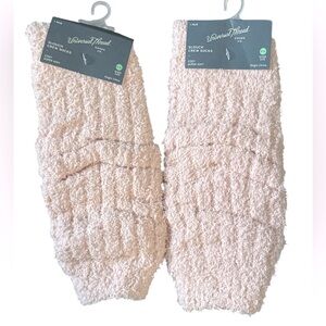 Universal Thread Cozy Slouch Crew Socks in Soft Pink Pack of 2 NWT